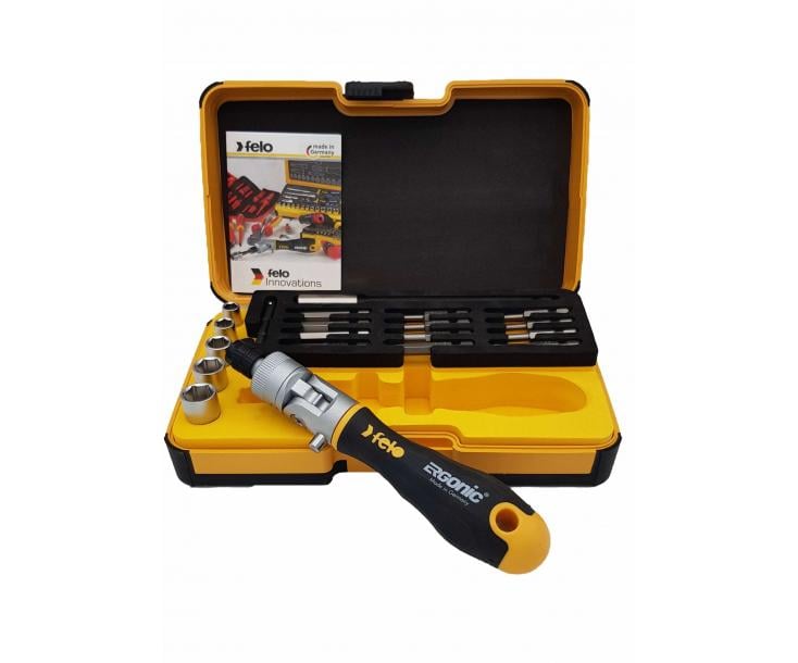 Набор головок Felo 7-13 мм и бит PH PZ Torx SL Ergonic K BOX 20 шт. (06072006)