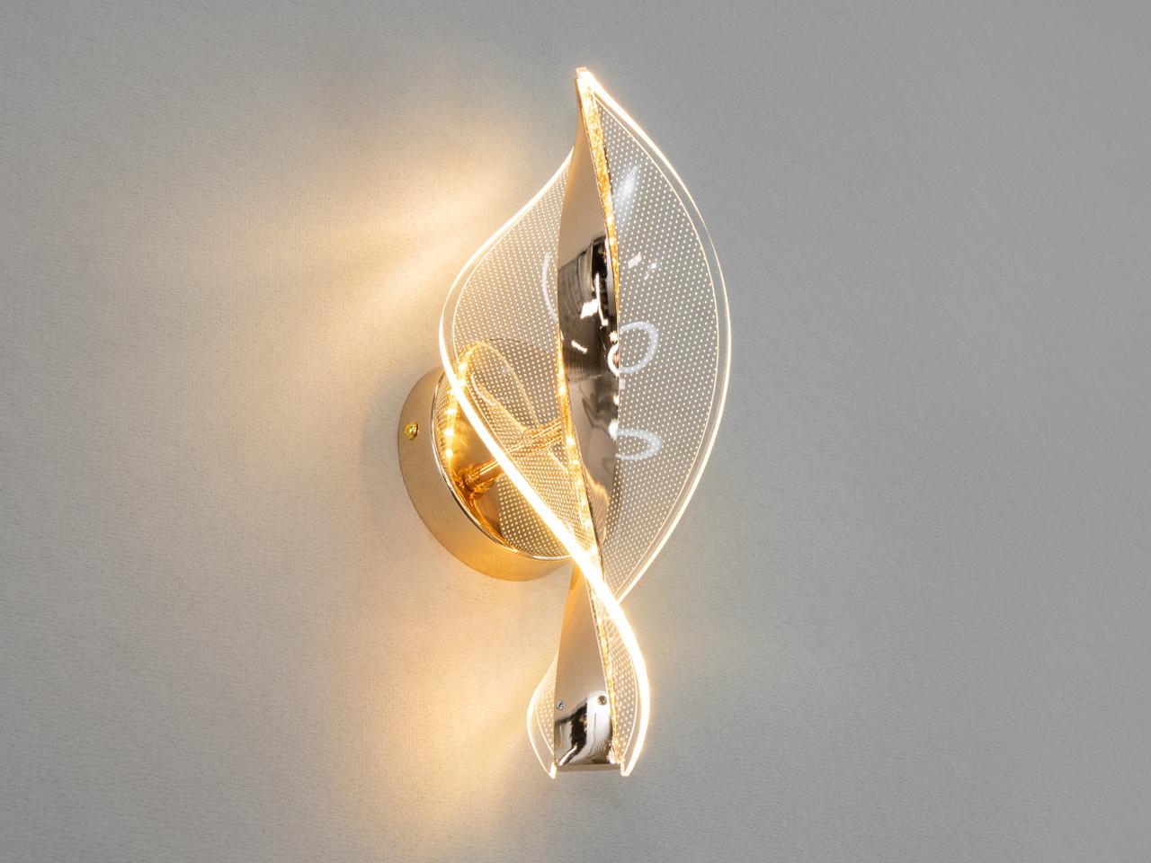 Настінний світильник світлодіодний в спальню F3851-1-LS 6W Золотий (2488097985) - фото 5