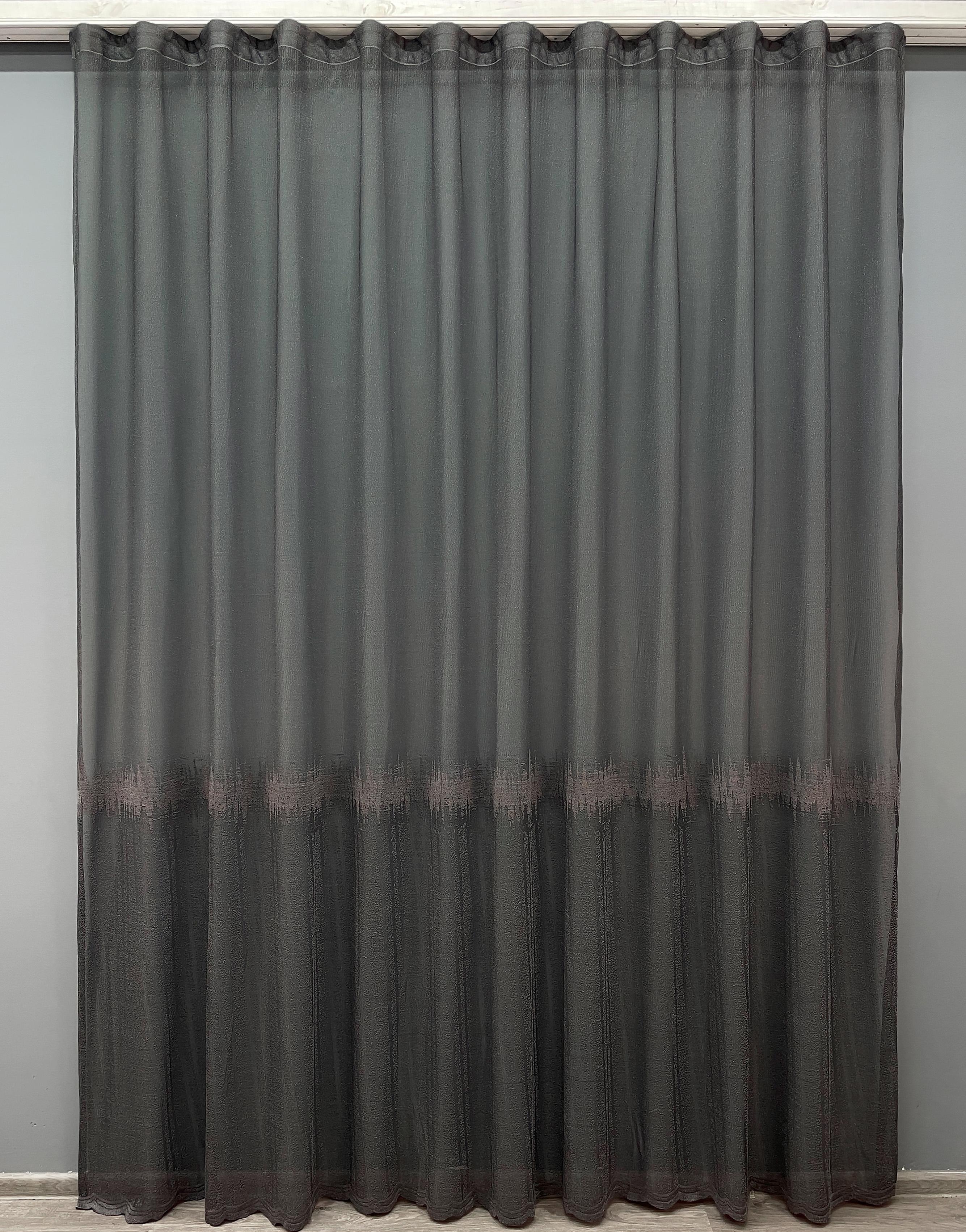 Тюль VR-Textil 1434т Greta Жаккард 300х270 см Графитовый (42-0252)