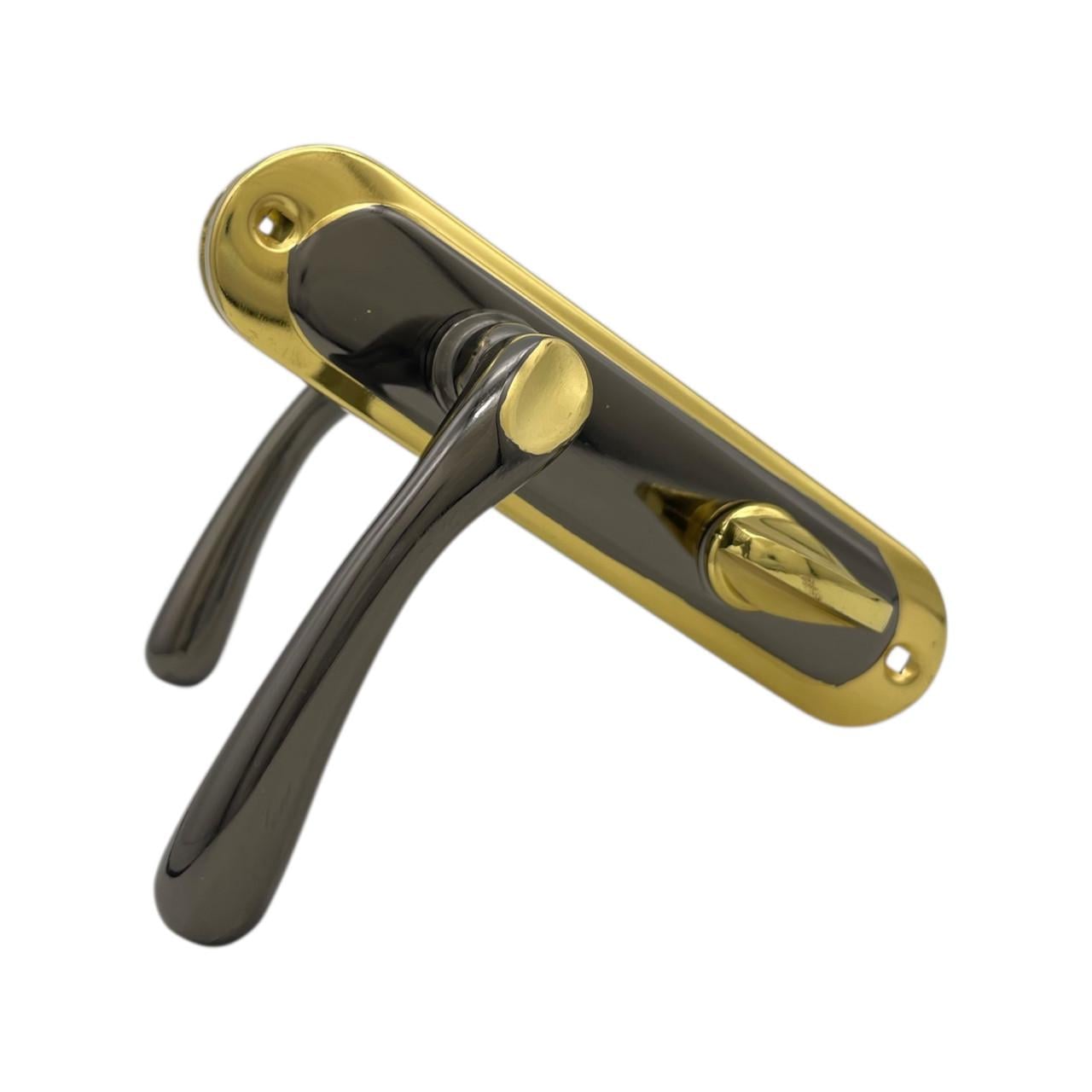 Дверні ручки міжкімнатні під защіпку Bruno Kumru 910K6 BN/GP WC-62 мм (370039)