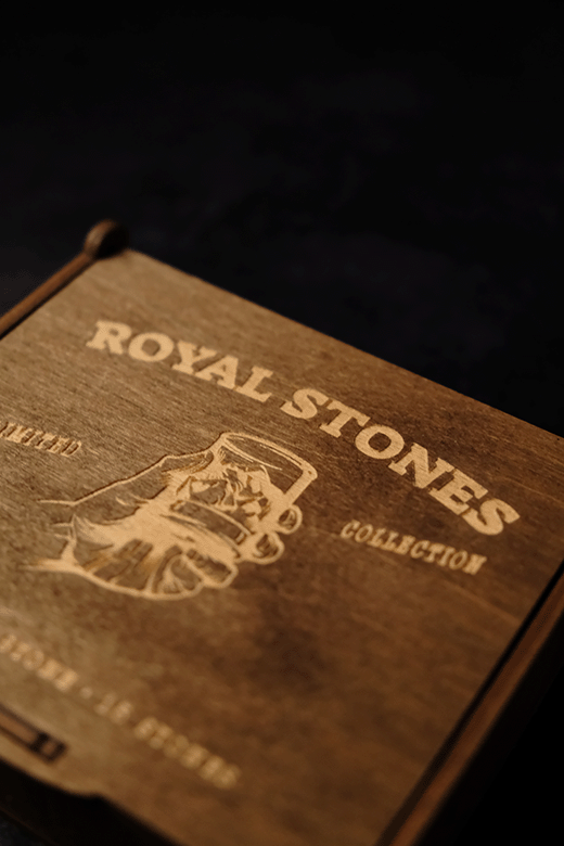 Камни для виски Royal Stones 15 шт. с мешочком и щипцами в деревянной упаковке с сертификатом (19448419) - фото 8