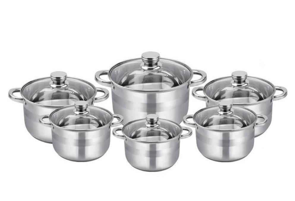 Набір каструль Edenberg EB-3731 з нержавіючої сталі 12 предметів (EB-3731) Набір каструль Edenberg EB-3731 з нержавіючої сталі 12 предметів (EB-3731)