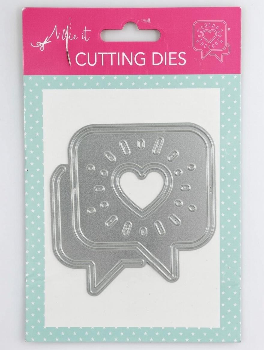 Набір вирубок Make it CUTTING DIES хмаринка-повідомлення з серцем для скрапбукінгу/кардмейкінгу та листівок (500115)