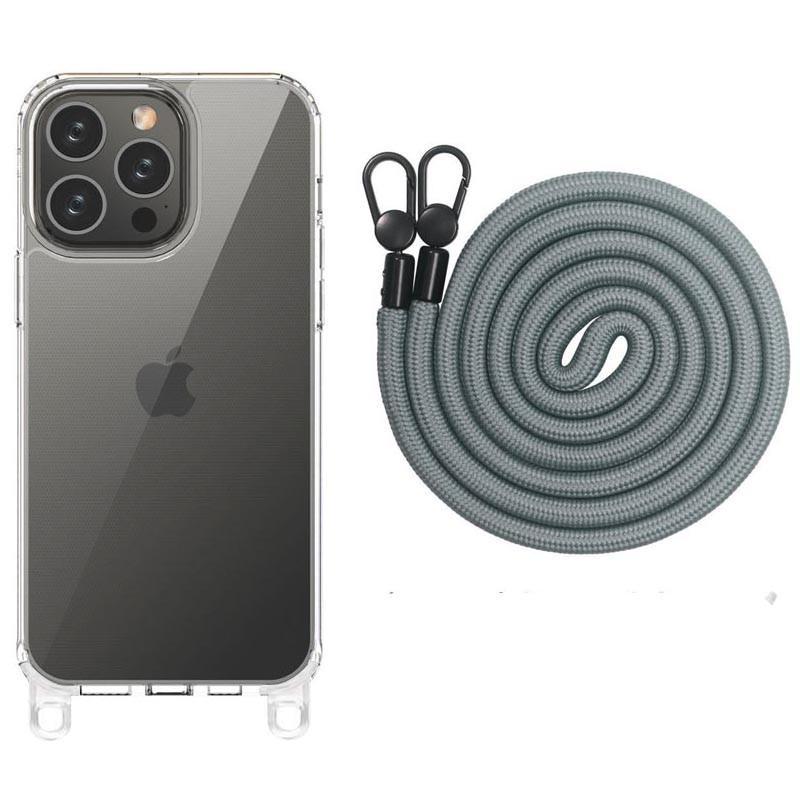 Противоударный Чехол TPU Transparent with Straps для Apple iPhone 14 Pro (6.1") Fog
