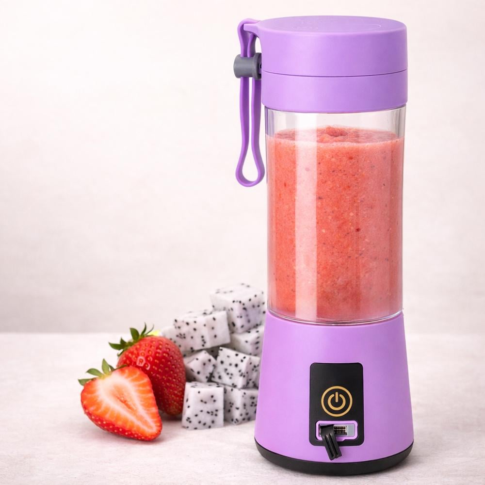 Блендер для смузи и коктейлей с USB-зарядкой 380 мл Лиловый (37-лил-110617)