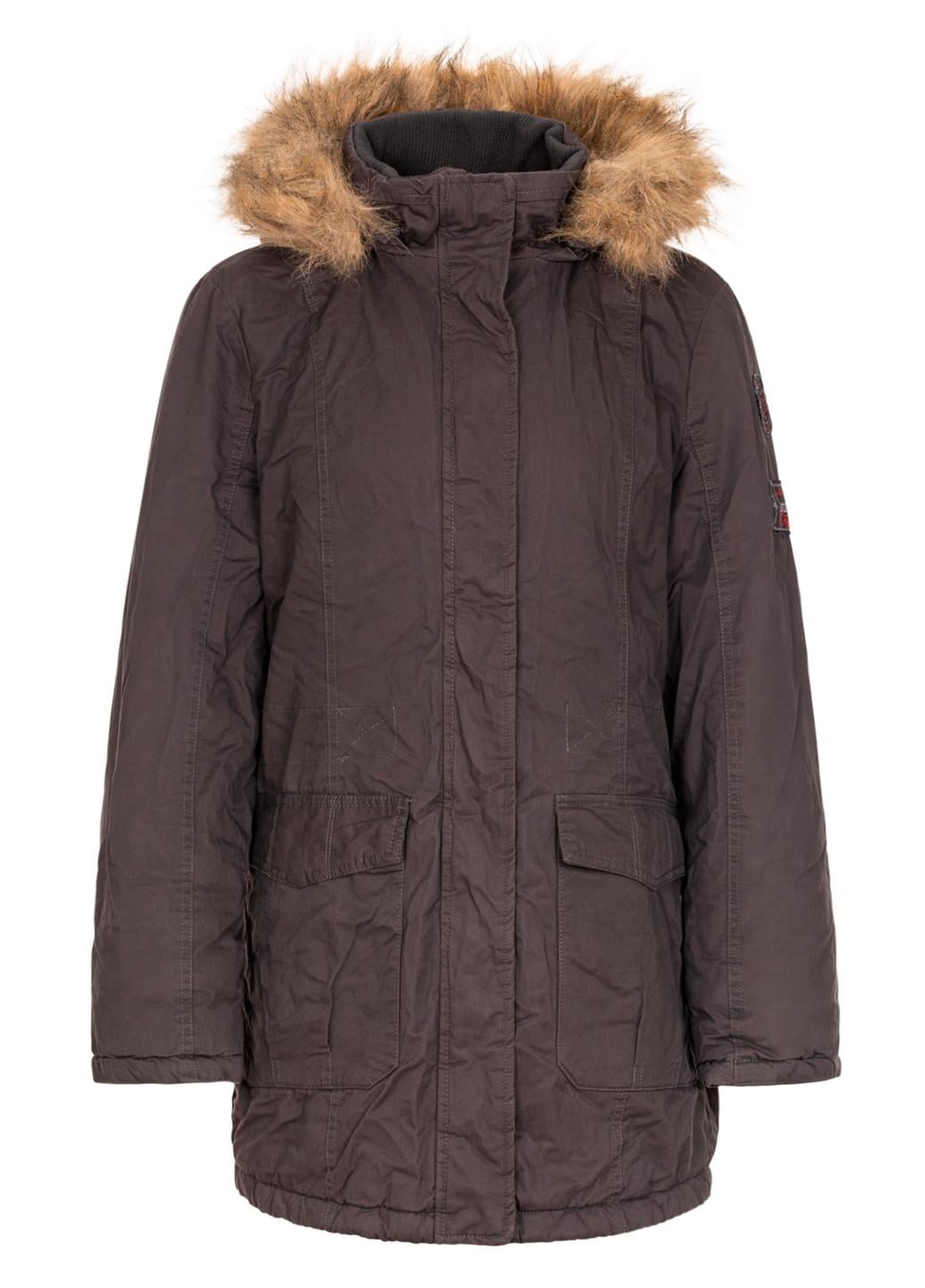 Куртка-парка женская Blue Motion хлопчатобумажная XL-XXL Темно-серый (STK001453-71)