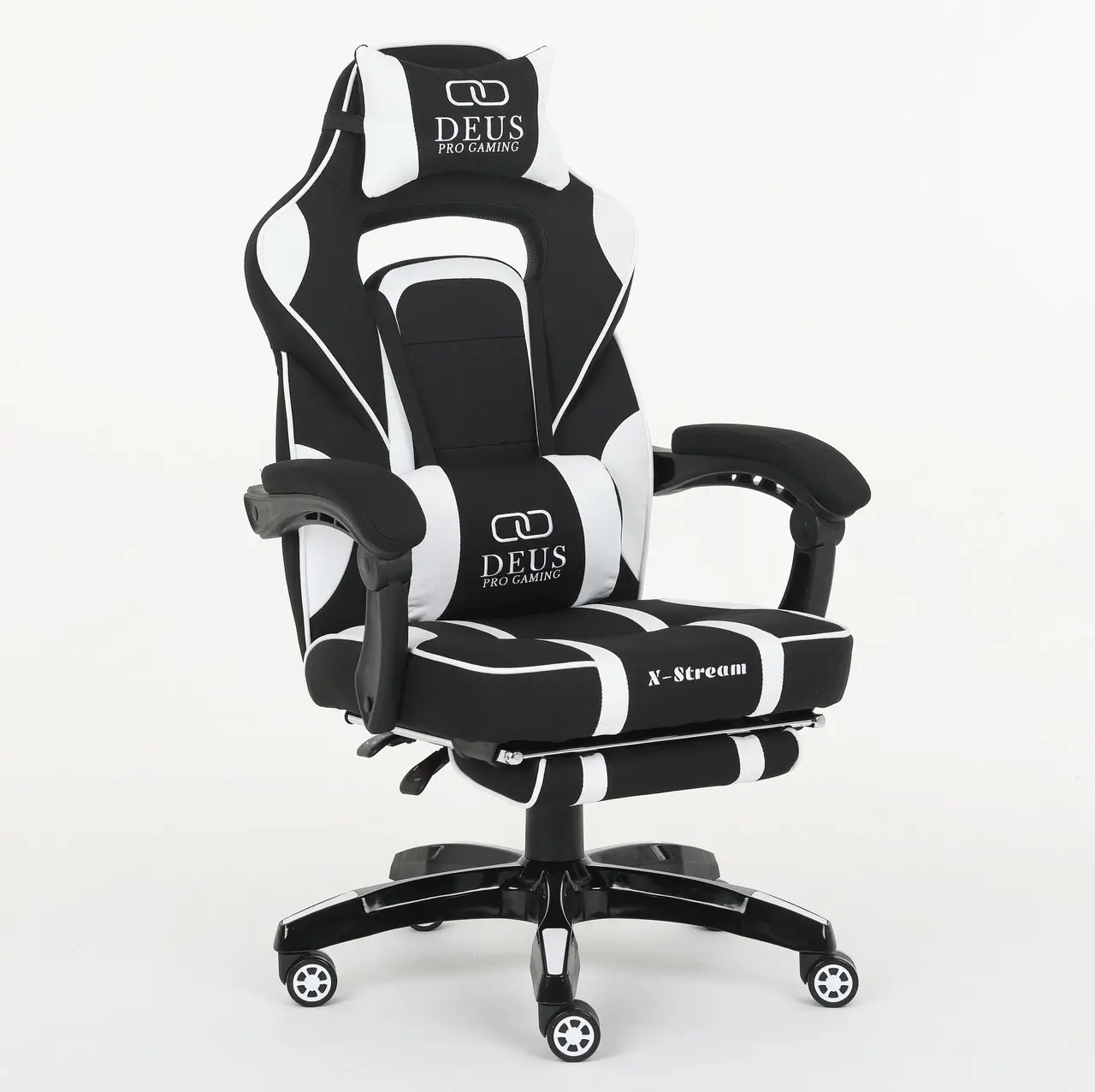 Кресло игровое Deus T14 Черный/Белый Кресло игровое Deus T14 Черный/Белый