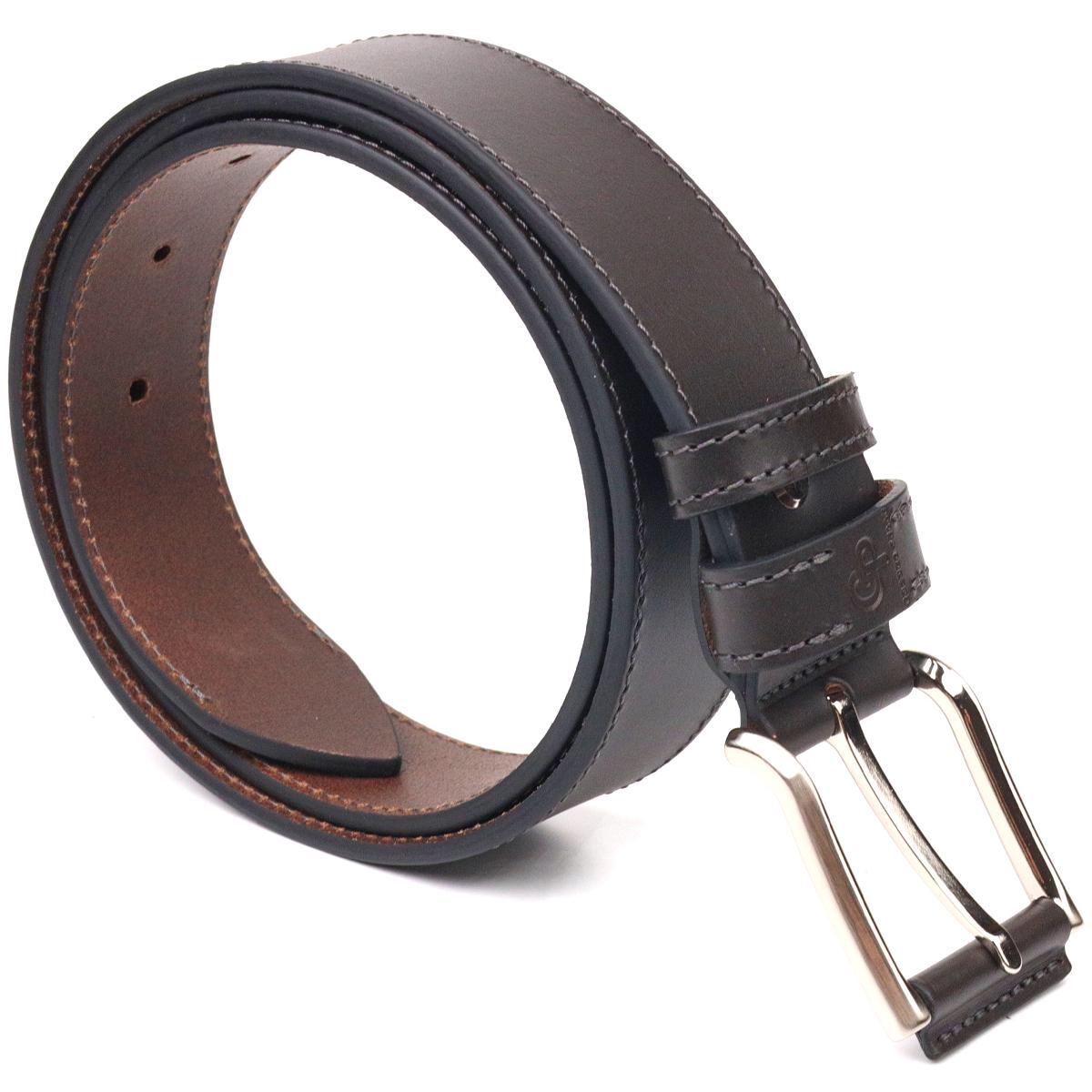 Ремінь чоловічий шкіряний GRANDE PELLE Leather Belt 21462 Коричневий (55251) - фото 2