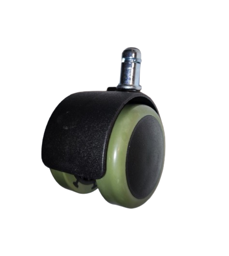 Ролик колесо пластик обрезиненный для офисного кресла шток d 11