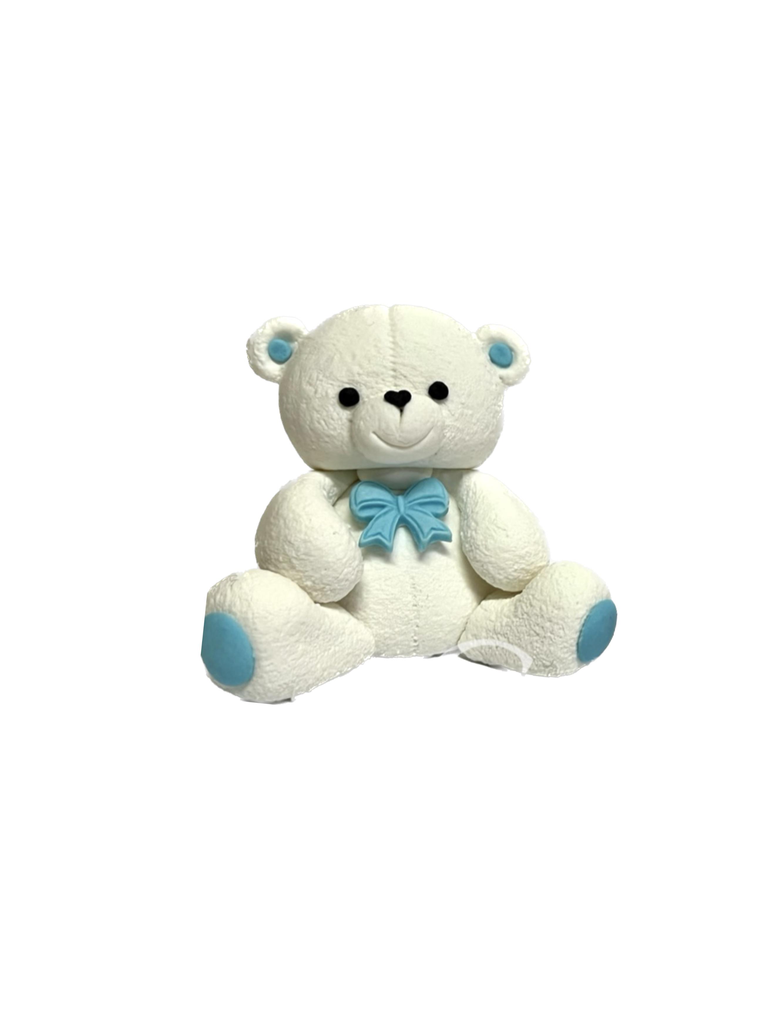 Кондитерський декор з цукрової мастики на дитячий торт Ведмедик Блакитний