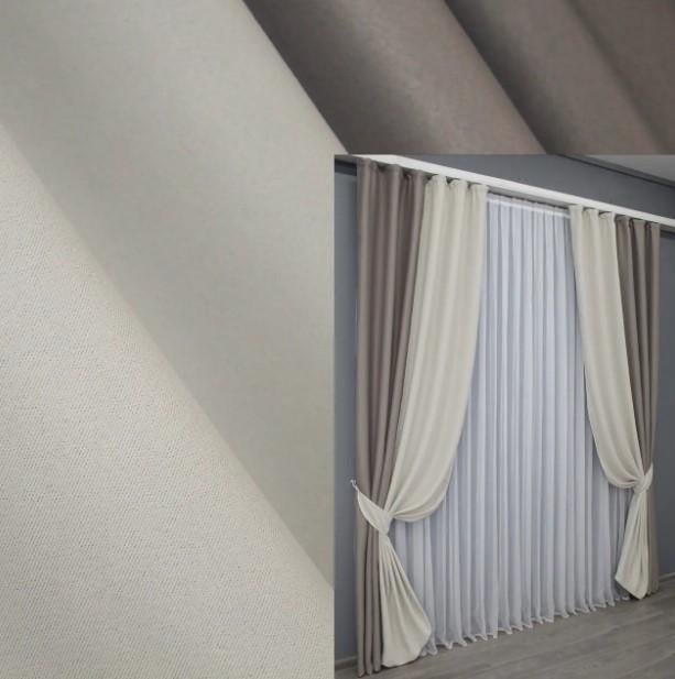 Комплект штор Bagema Rvs блекаут 1,5х2,7 м 2 шт. Какао/Холодний бежевий (014дк/1242-1291ш) - фото 6
