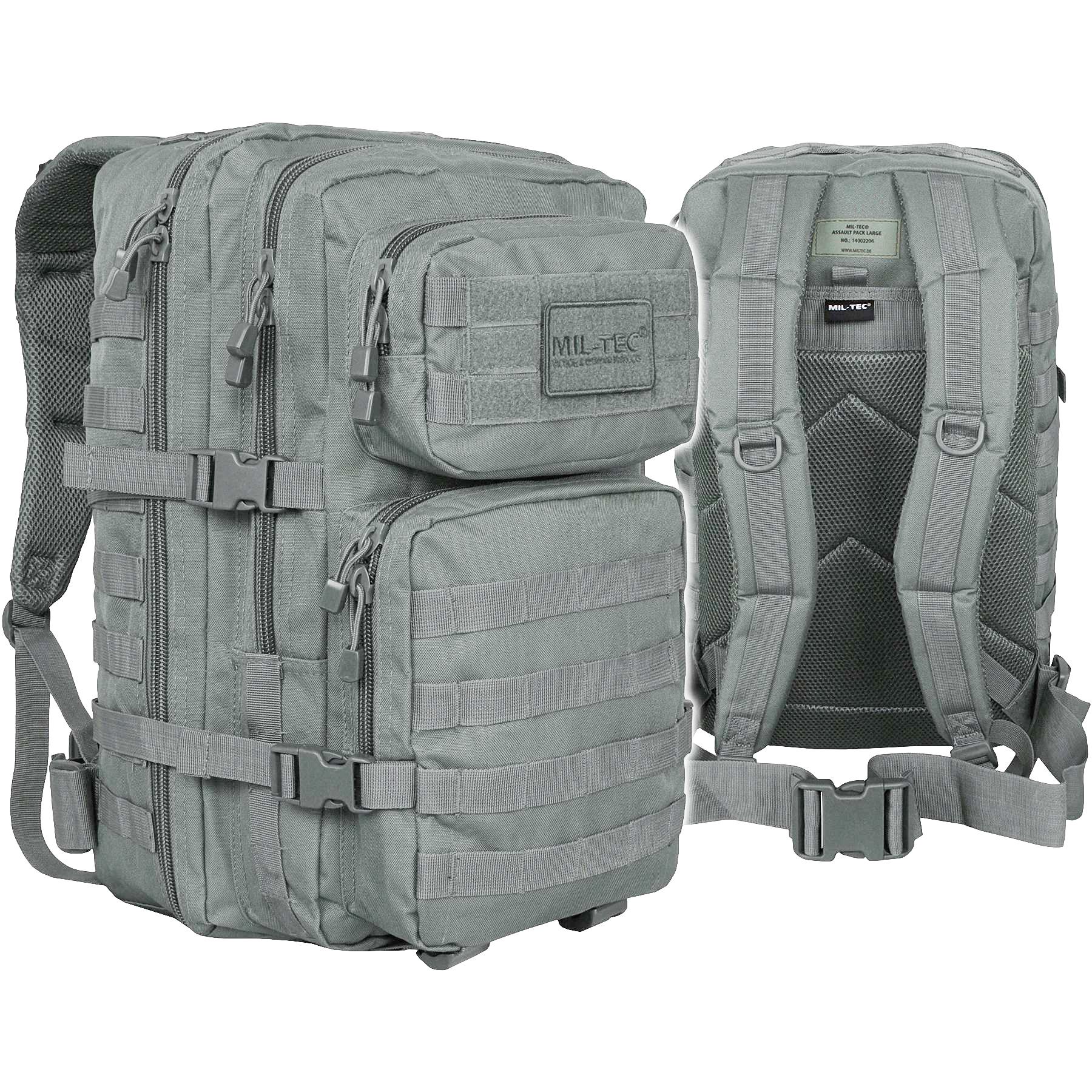 Рюкзак штурмовий Mil-Tec US Assault Large 36 л Foliage Grey - фото 2 Рюкзак штурмовий Mil-Tec US Assault Large 36 л Foliage Grey - фото 2