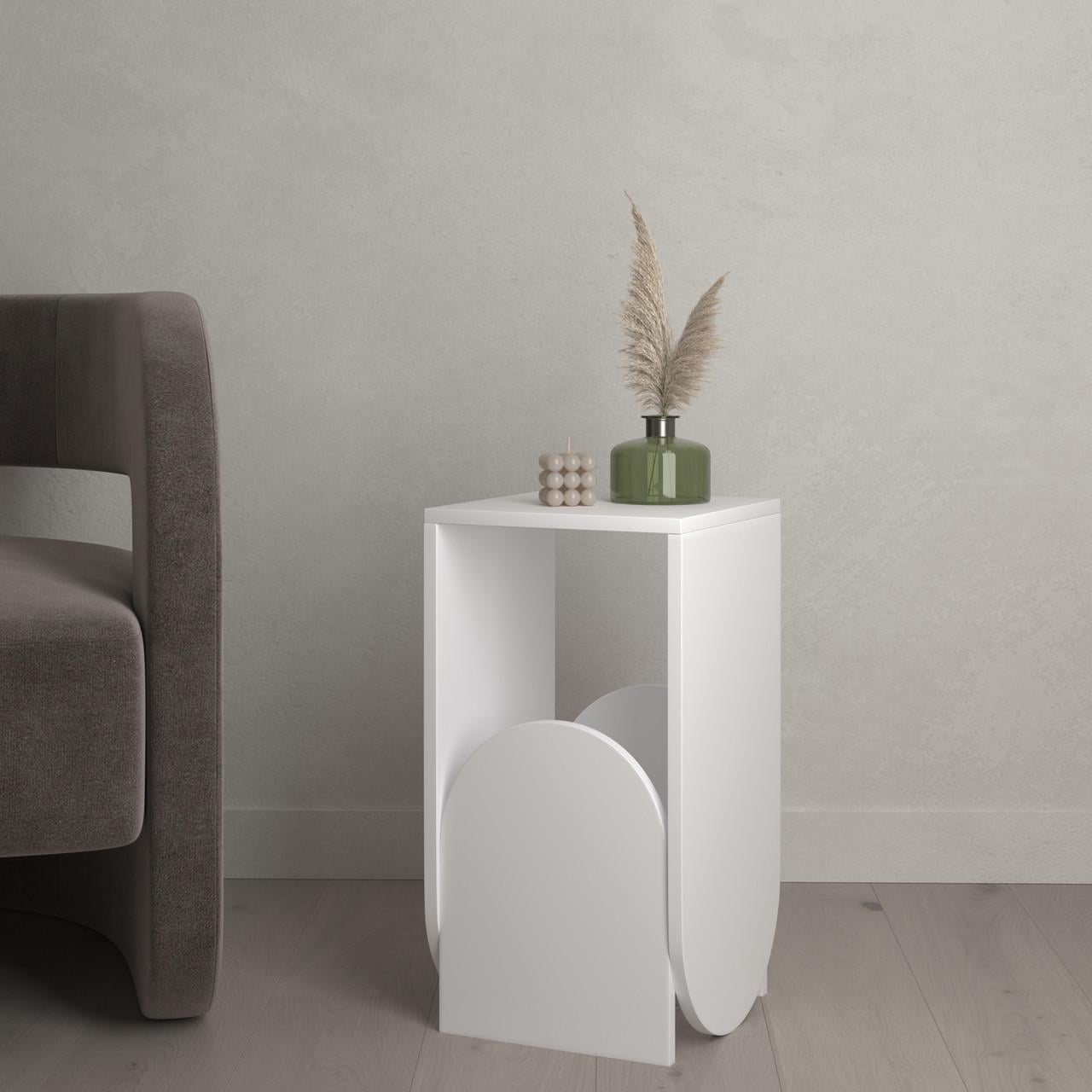 Журнальный стол S-16 300х300х550 мм Белый