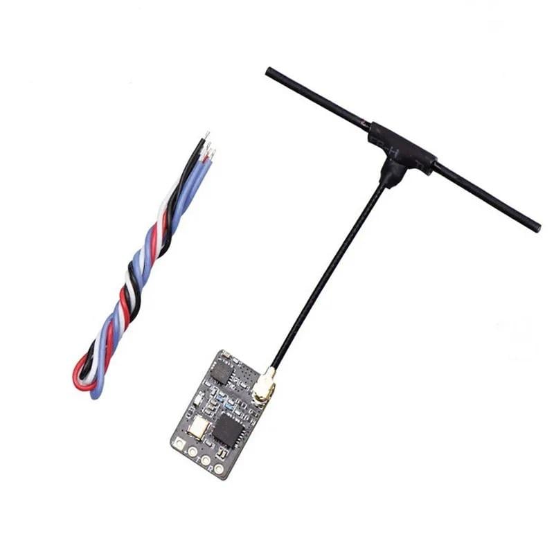 Приемник управления ELRS 2.4GHz JHEMCU RX24T + T-антенна для FPV дронов (00-00022287)