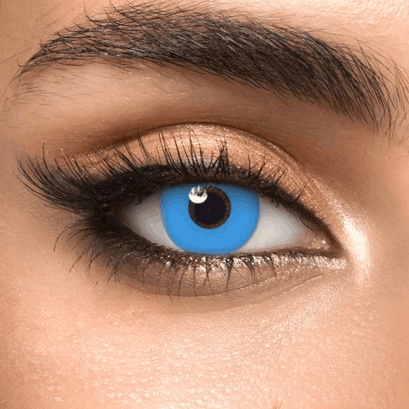 Контактные линзы синие Elite Lens Ультраблу +0,00 14,5 мм 2 шт. Синий (25906523)