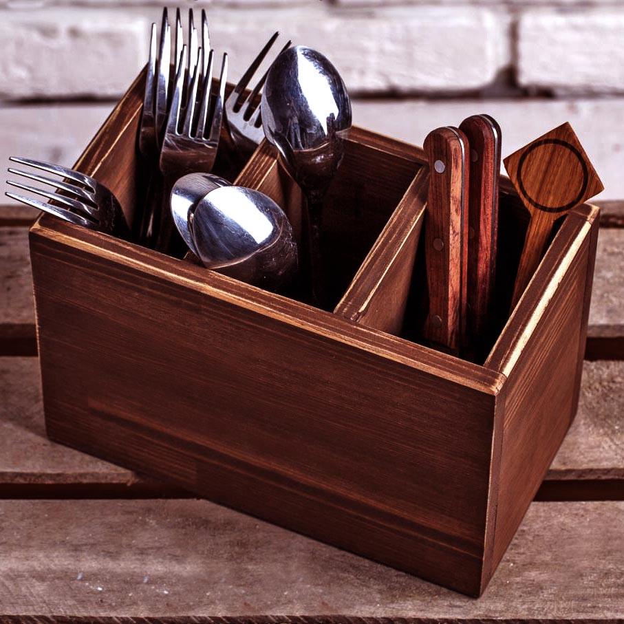 Подставка для столовых приборов из дерева Арагоста савоярди (ПСП-004515)