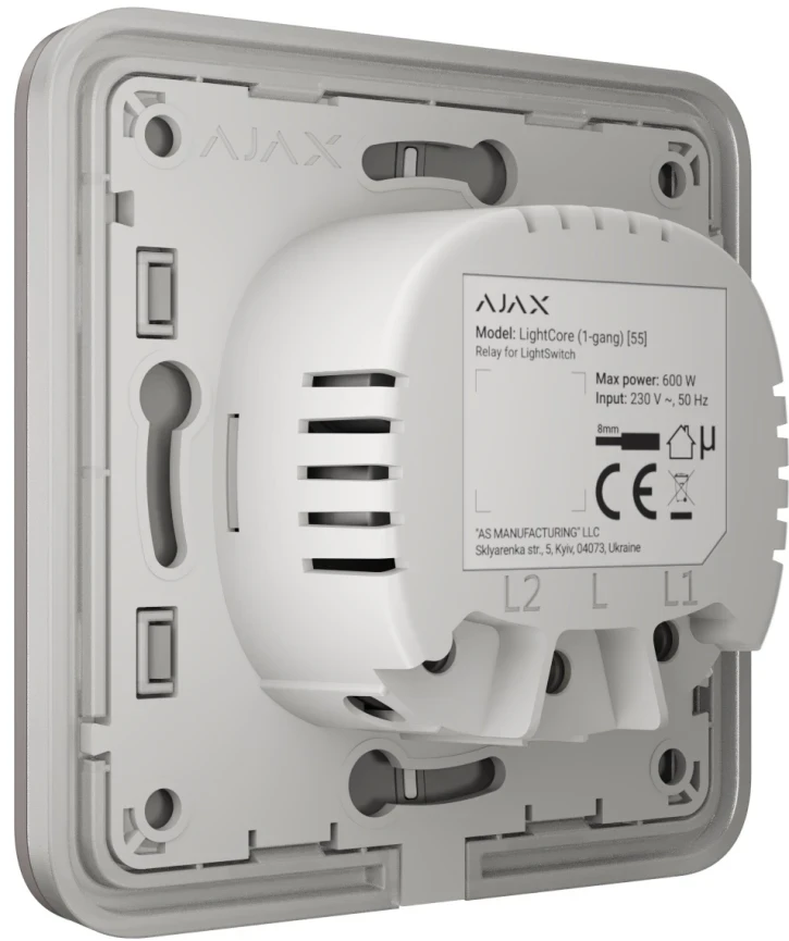 Вимикач Ajax LightSwitch прохідний Grey - фото 3 Вимикач Ajax LightSwitch прохідний Grey - фото 3
