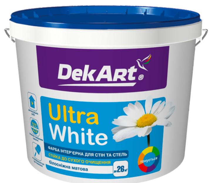 Краска акриловая водоэмульсионная DekArt Ultra White Белый мат (000006257)