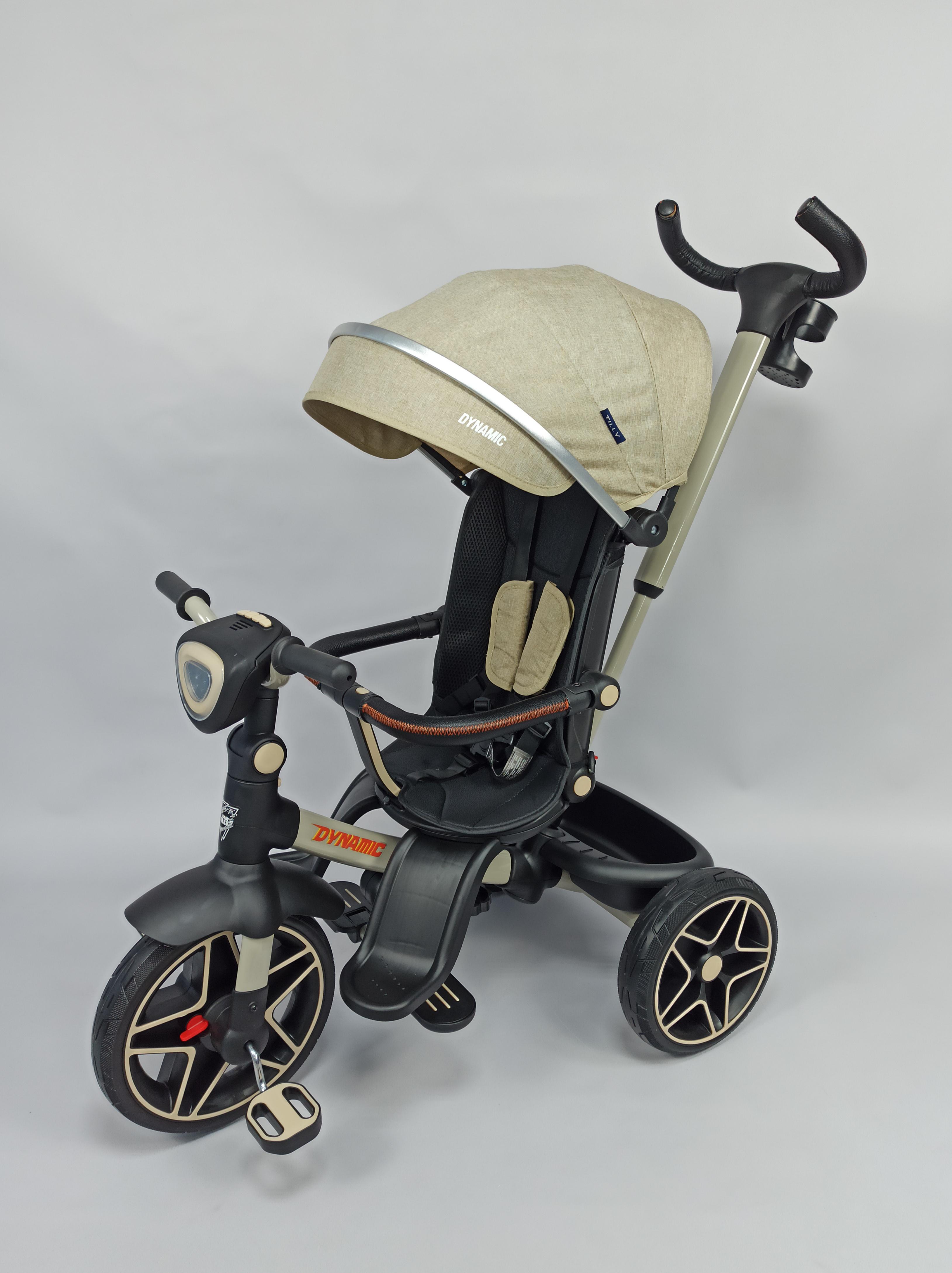 Велосипед детский трехколесный TILLY Dynamic с родительской ручкой Beige