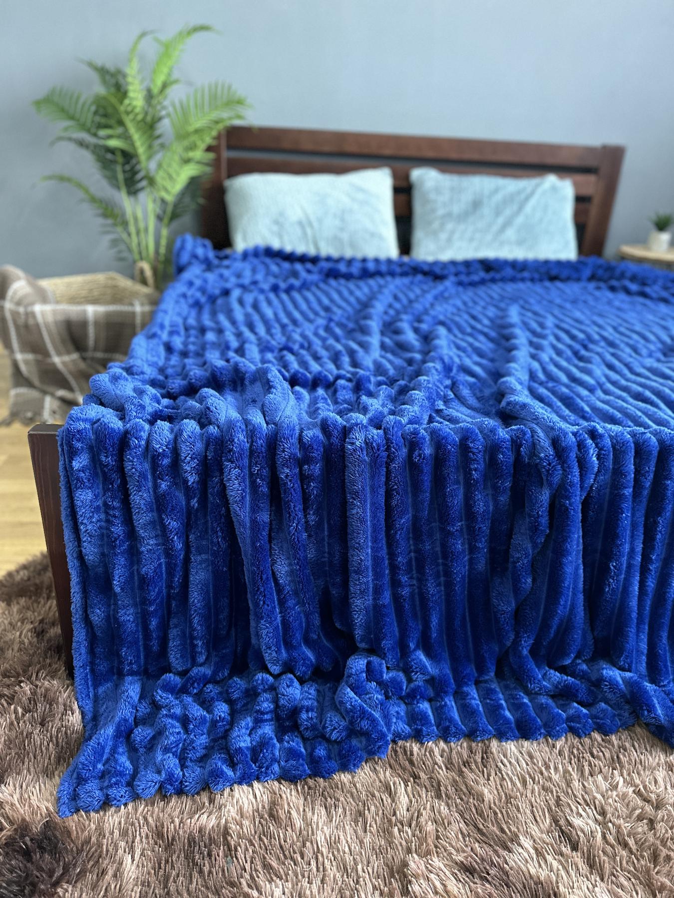 Покривало Королівський шарпей полуторне 150х200 см Електрик - фото 2 Покривало Королівський шарпей полуторне 150х200 см Електрик - фото 2