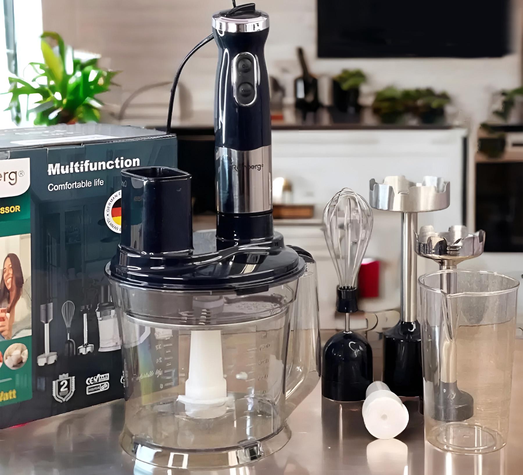 Блендер занурювальний Rainberg RB-2238 з чашею/насадками 1200 Вт (25278986) - фото 9 Блендер занурювальний Rainberg RB-2238 з чашею/насадками 1200 Вт (25278986) - фото 9