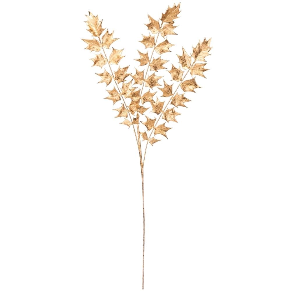 Гілка декоративна Новорічна феєрія 86 см 5 шт. Золотистий (9156-007)