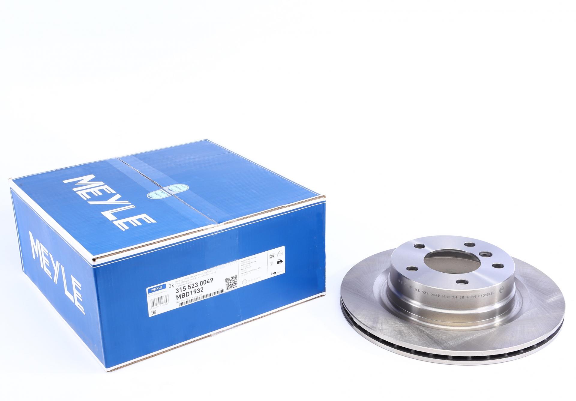 Диск тормозной задний Meyle для BMW 1 E81/E87/3 E90/E91/E92 05-13 300x20 мм (315 523 0049)