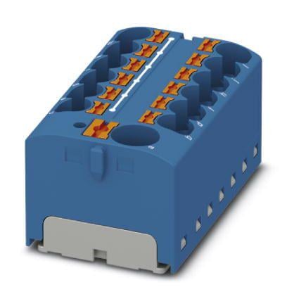 Розподільний блок Phoenix Contact PTFIX 10/12X4 BU 450В 32A Push-in Синій (3273880)