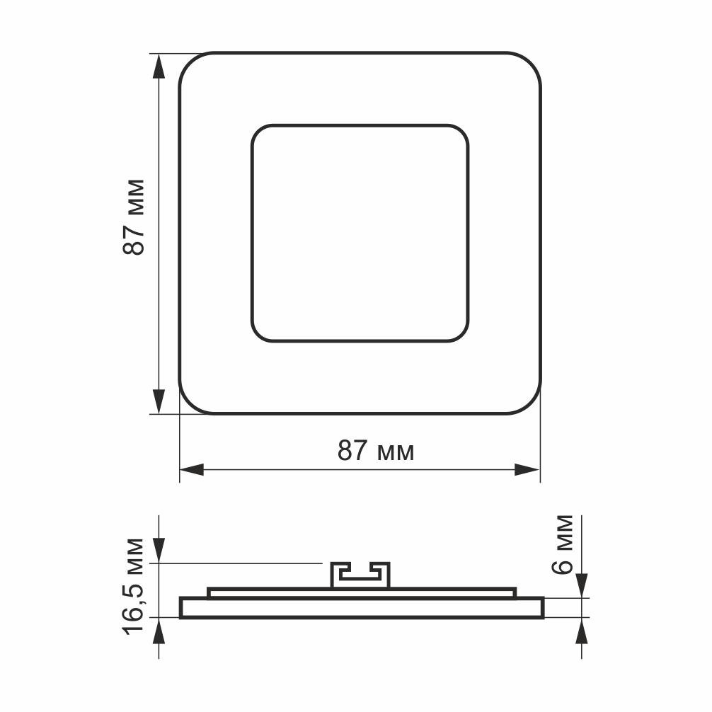 Светильник LED встраиваемый квадрат Videx 3 W 5000 K VL-DLS-0352 (24625) - фото 3