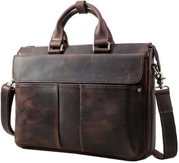 Сумка Vintage 14565 из натуральной кожи Коричневый (2533658157)