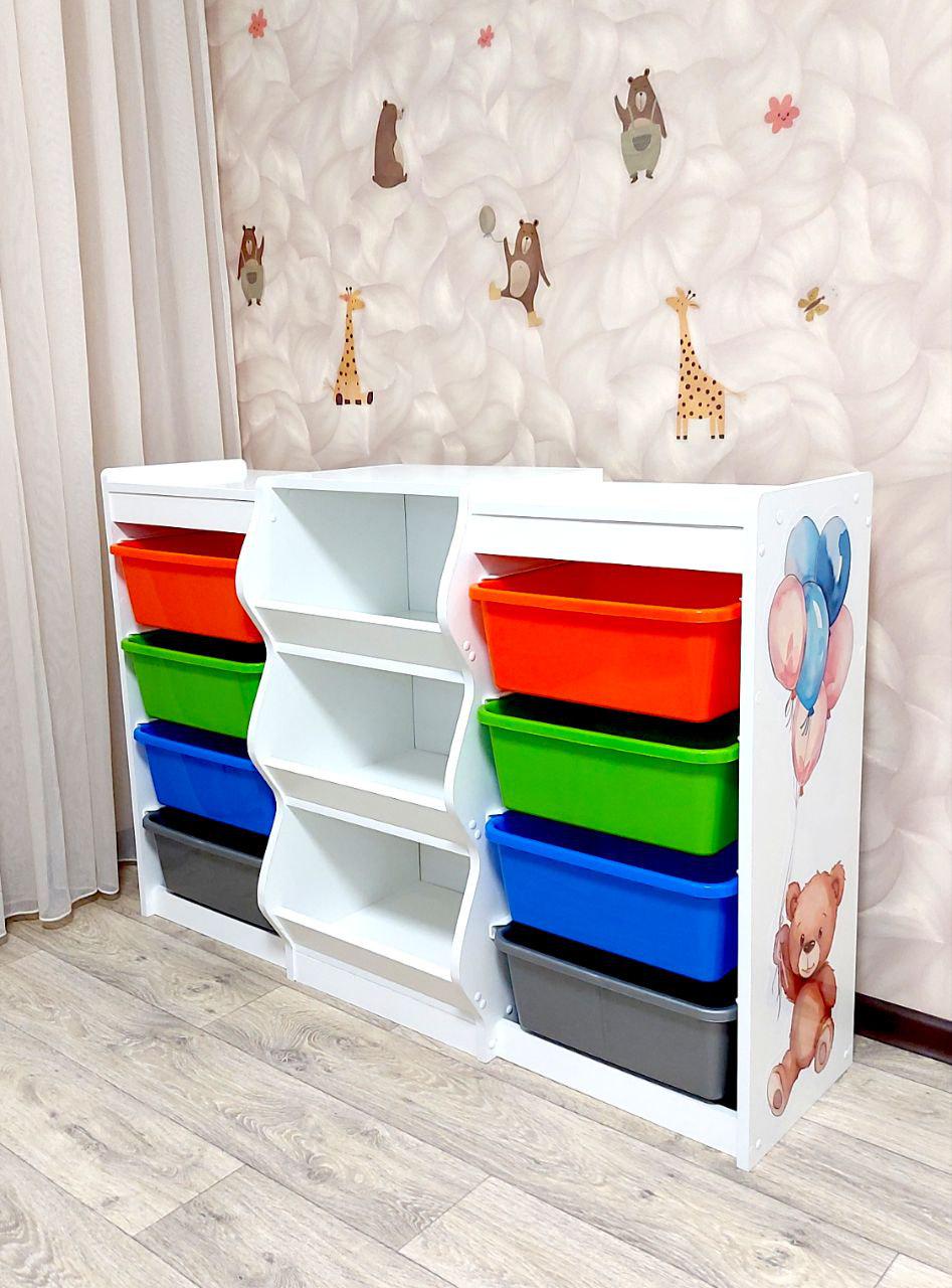 Органайзер для детских игрушек 2в1 с контейнерами и полками - фото 7 Органайзер для детских игрушек 2в1 с контейнерами и полками - фото 7