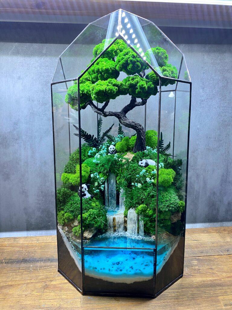 Моссариум с водопадом Долина водопадов 50 см