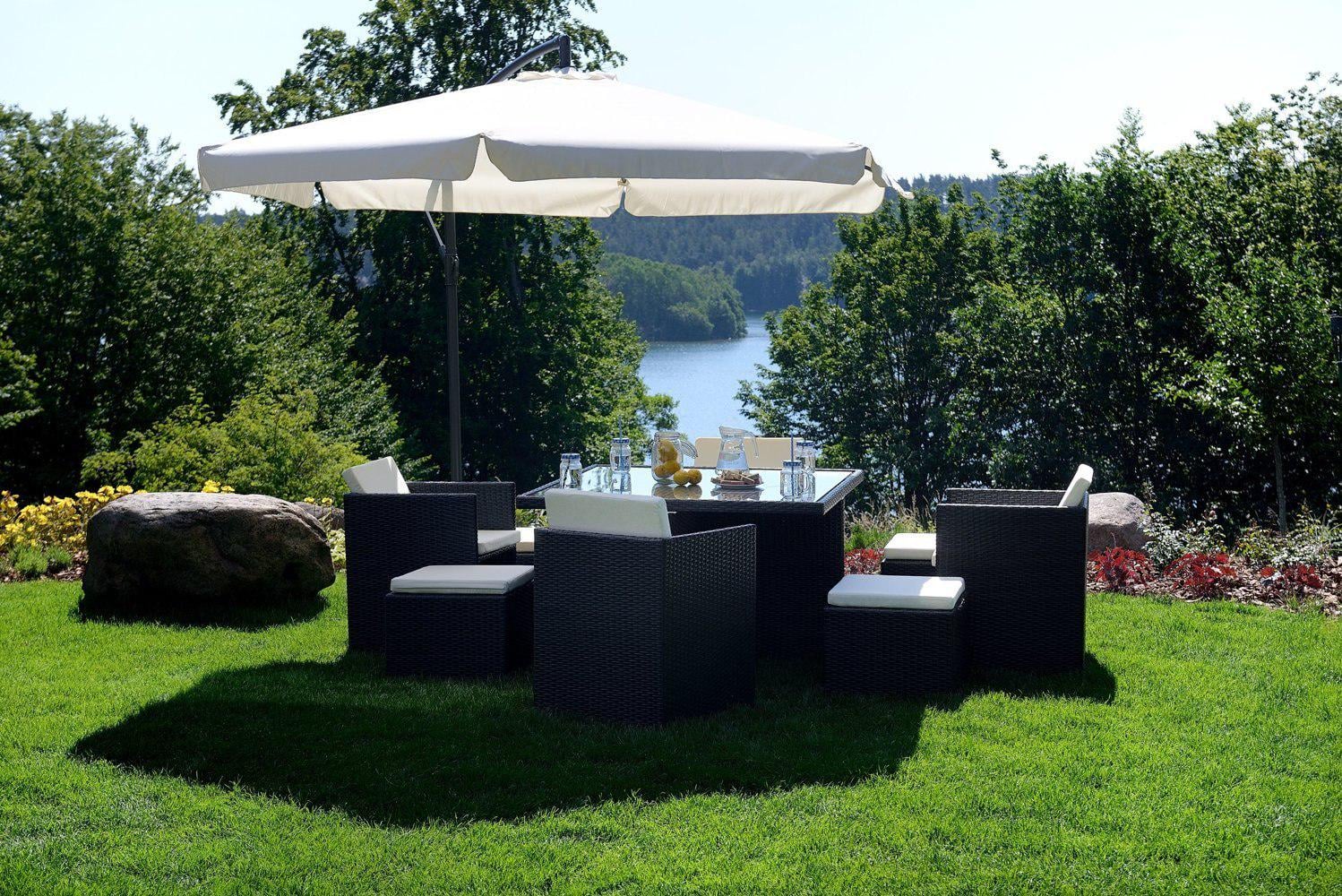 Садовый зонт раскладной Funfit Garden 300 см с наклоном Белый (PR-UM3W)