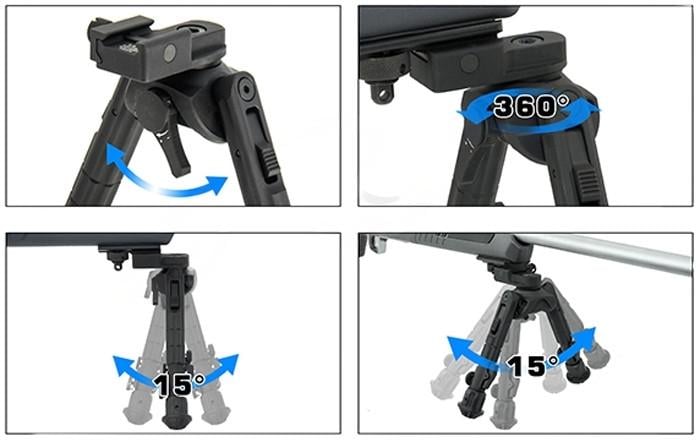 Сошки Leapers UTG Recon 360 для зброї 20-30,5 см (0313) - фото 3 Сошки Leapers UTG Recon 360 для зброї 20-30,5 см (0313) - фото 3