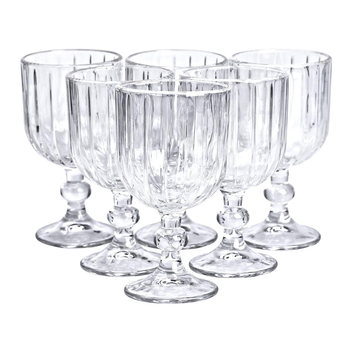 Набор бокалов для вина стеклянных на ножке 6 шт. 400 мл (HP-YH-66)