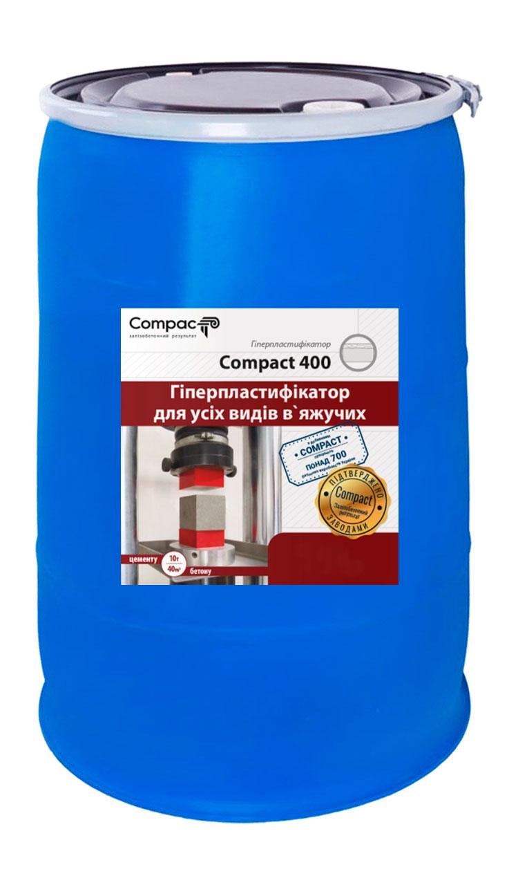 Пластификатор для бетона Compact 400 концентрат и тротуарной плитки 200 л (23800369)