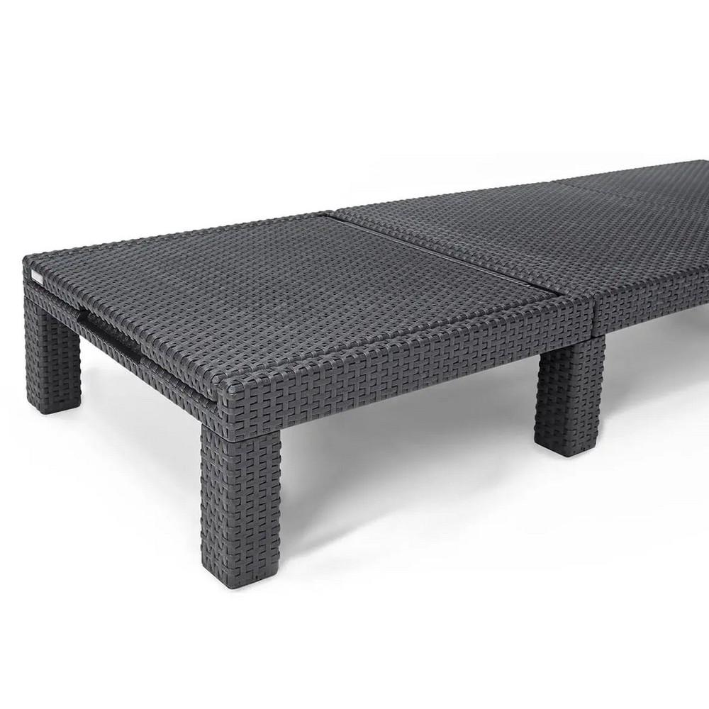 Шезлонг Keter Daytona Deluxe с подушками Графитовый (252223) - фото 6 Шезлонг Keter Daytona Deluxe с подушками Графитовый (252223) - фото 6