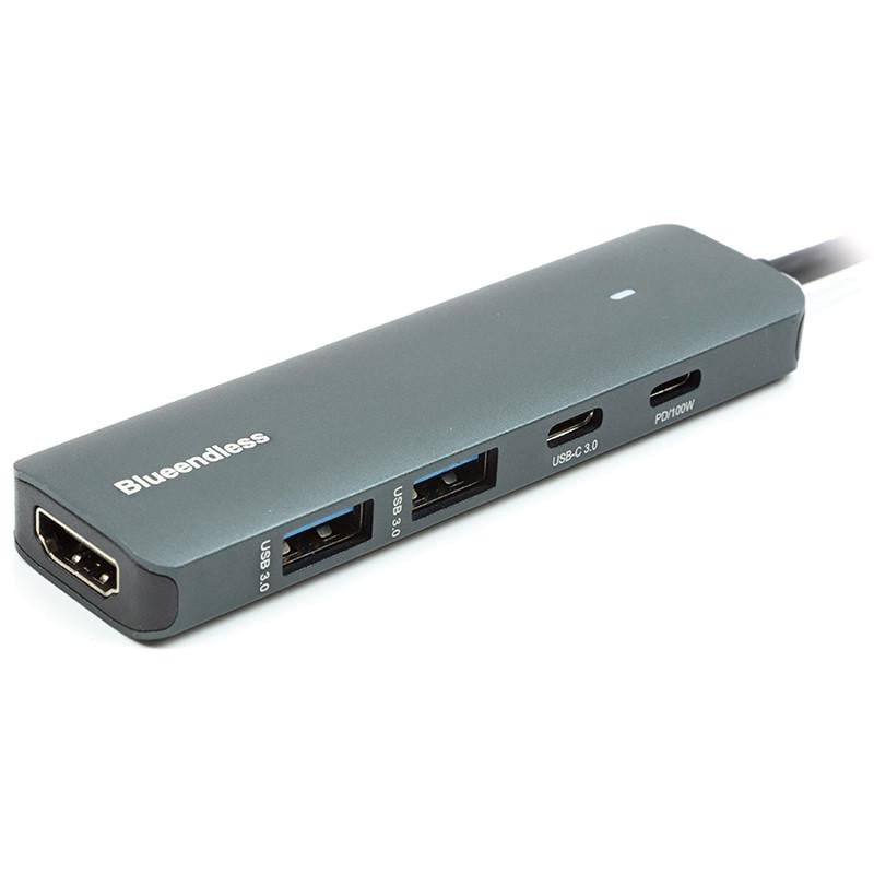 Хаб USB Blueendless USB Type-C 2-x USB 3.0 Type-C PD HDMI