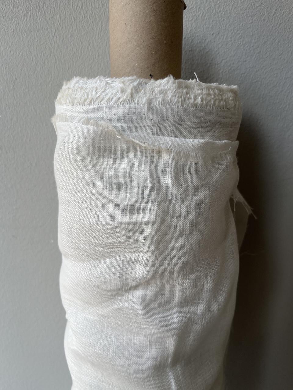 Ткань натуральная Linen Plus 100% лен марля Молочный 759