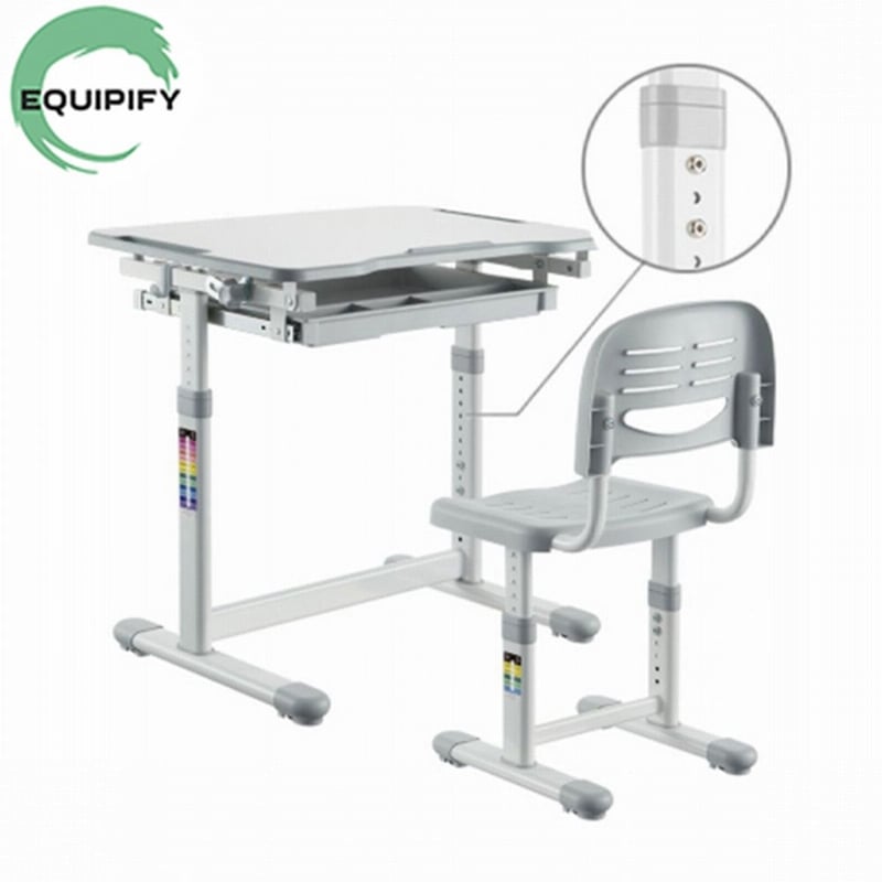 Комплект EQUIPIFY B207EDU Трансформер парта со стулом эргономичный с регулировкой высоты Grey (tf135) - фото 4 Комплект EQUIPIFY B207EDU Трансформер парта со стулом эргономичный с регулировкой высоты Grey (tf135) - фото 4