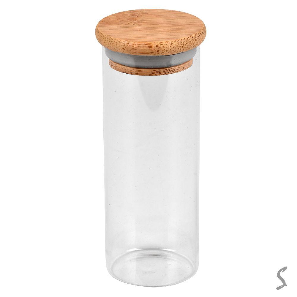 Банка с бамбуковой крышкой 150 мл 4,7х12 см (R101224-12) - фото 3