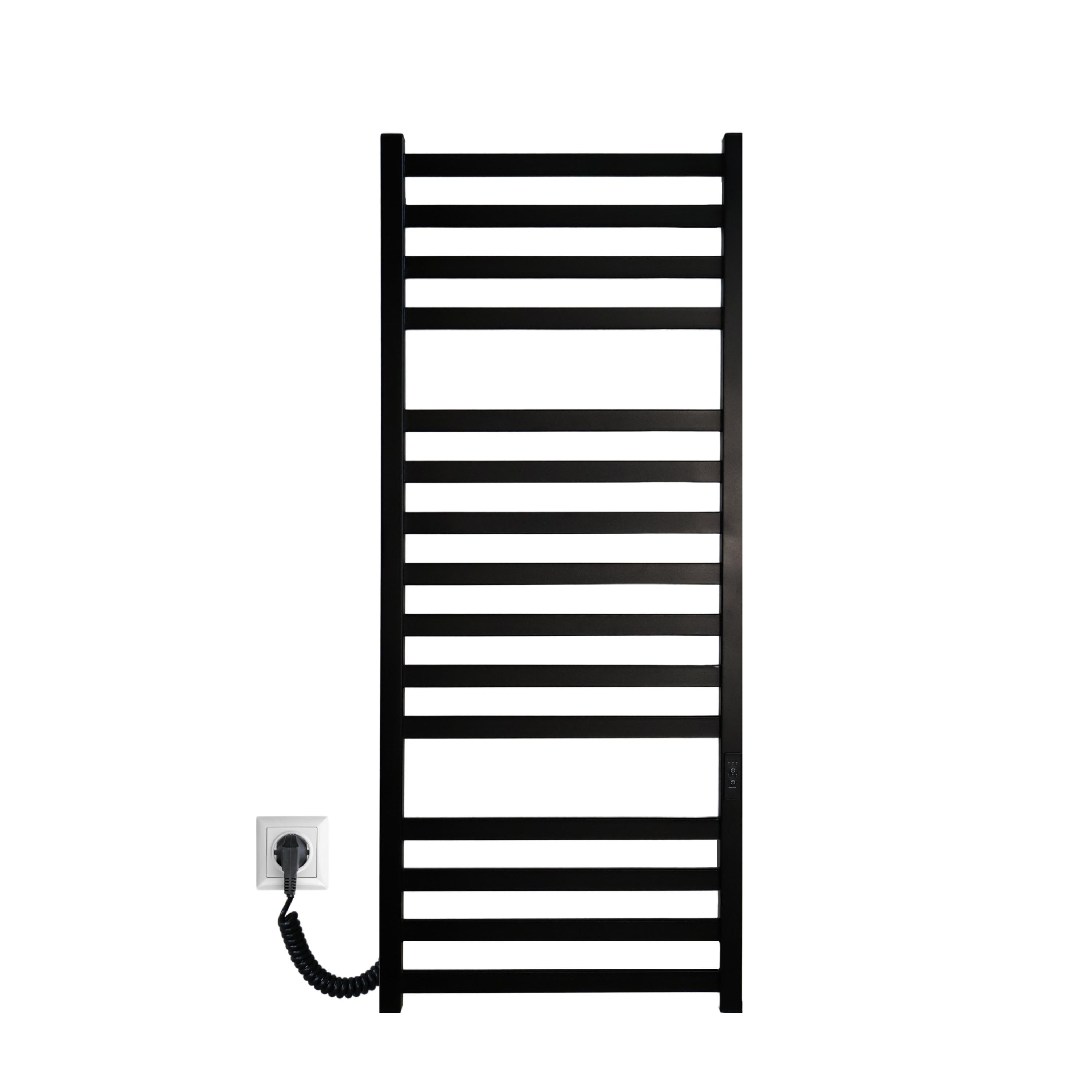 Полотенцесушитель электрический Carino RICARDO с контроллером 1190х490 мм Черный матовый (28496657)