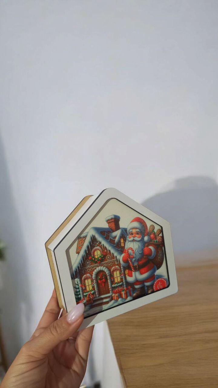 Коробка деревянная под наполнения сладостями новогодняя (146) - фото 5