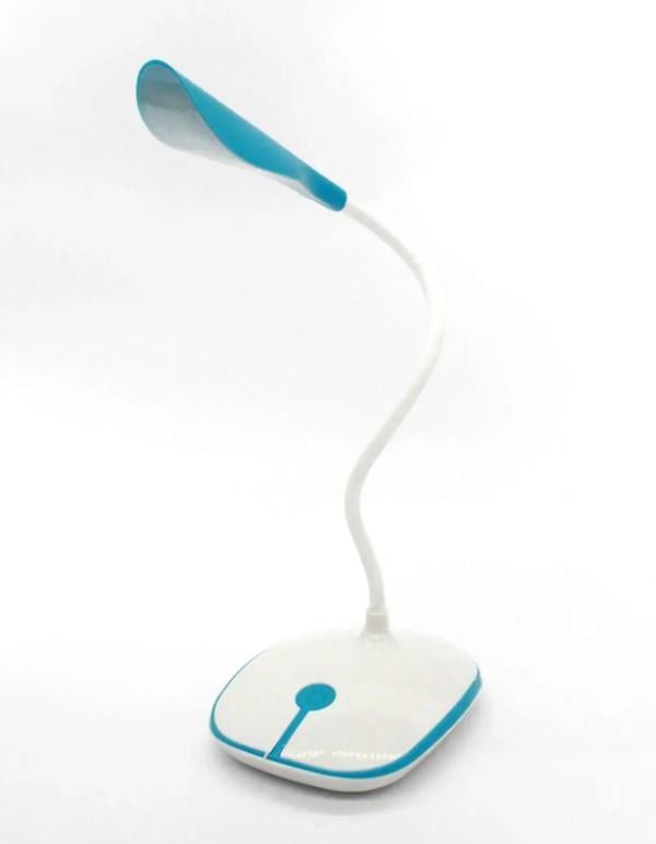 Настільна лампа JX 88O з акумулятором на гнучкій ніжці заряджання від USB Блакитний (2104618724) - фото 12