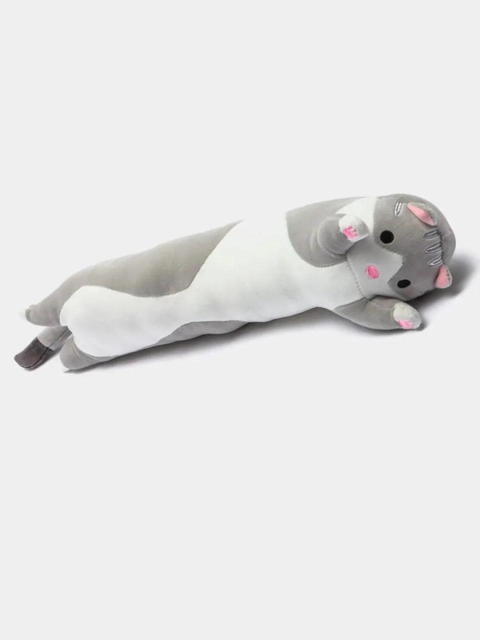 Игрушка мягкая Длинный кот обнимашка 50 см Серый (5019) - фото 3