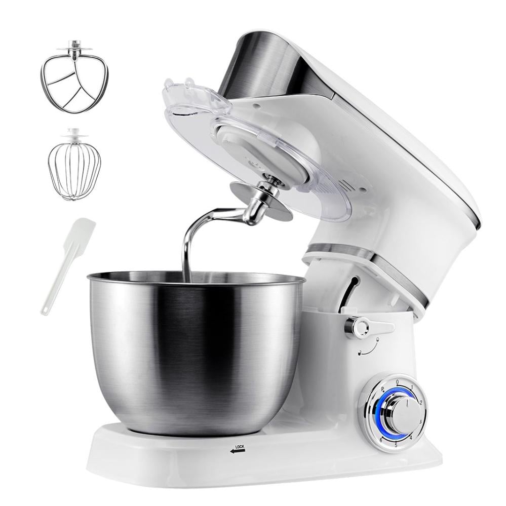 Миксер-тестомес планетарный Hoffmans HM-8080 с 3 насадками 1200W Белый (120.1875)