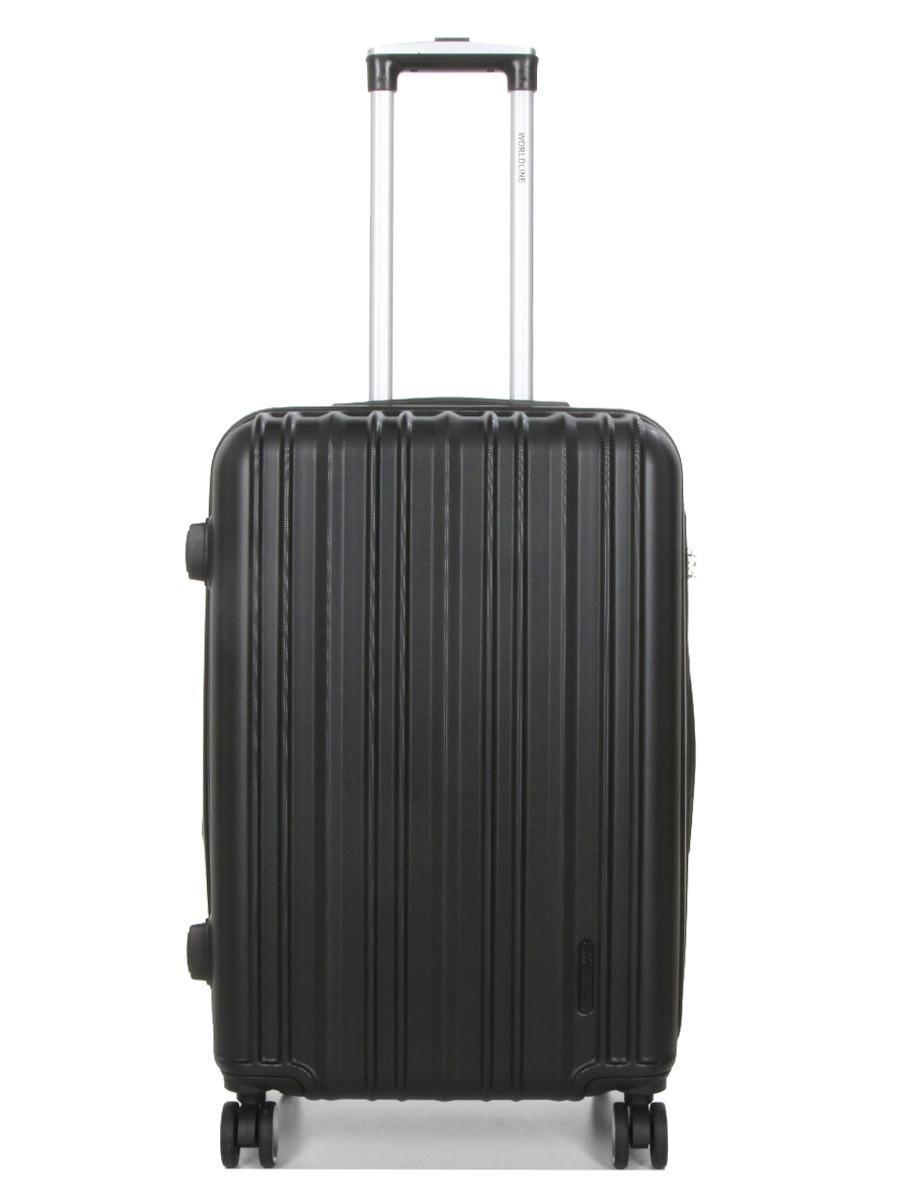 Чемодан Франция средняя Worldline M 66х42х26+5 см 74 л 3,5 кг Черный (623)