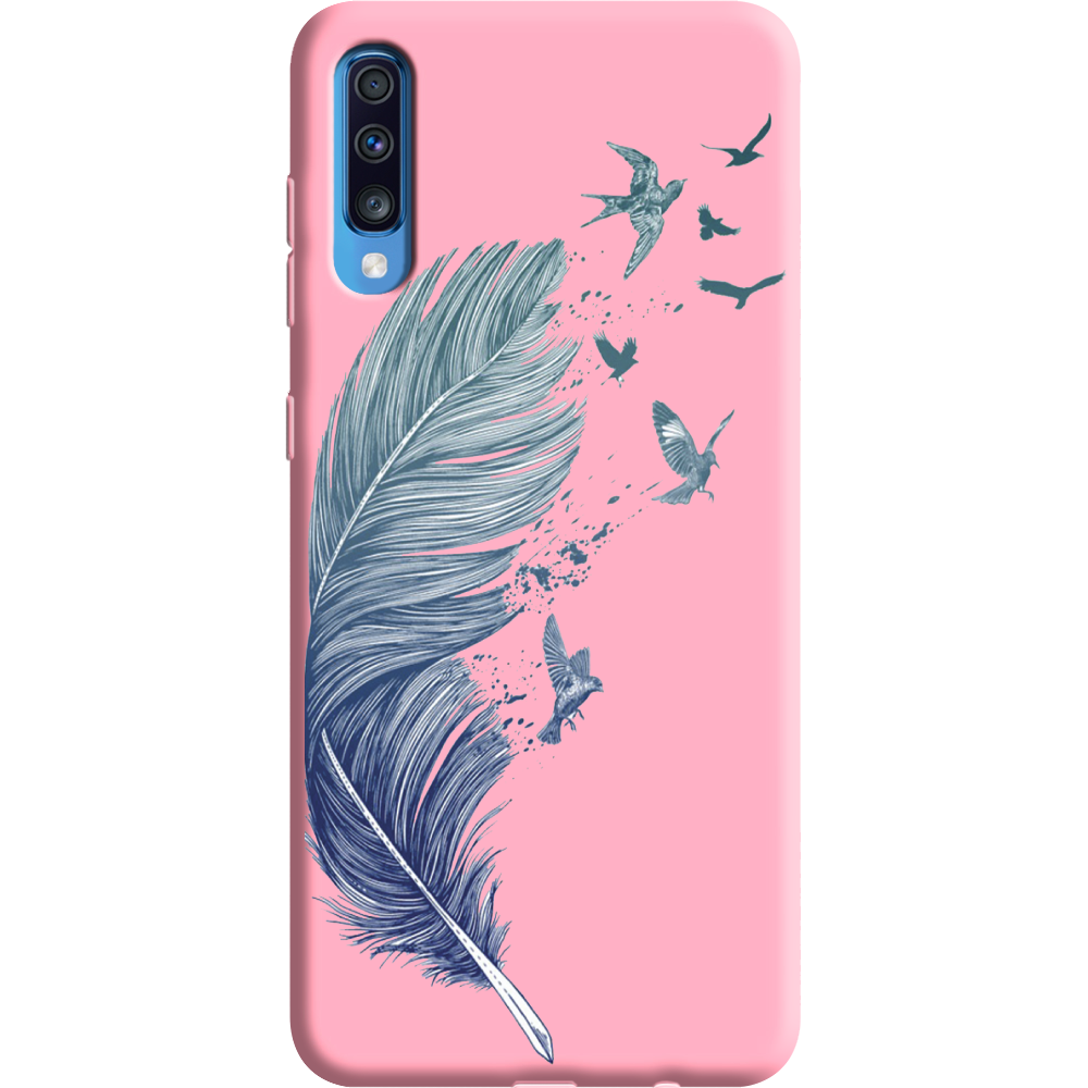 Чохол BoxFace Samsung A705 Galaxy A70 Feather Рожевий силікон (36860-cc38-37422) - фото 1