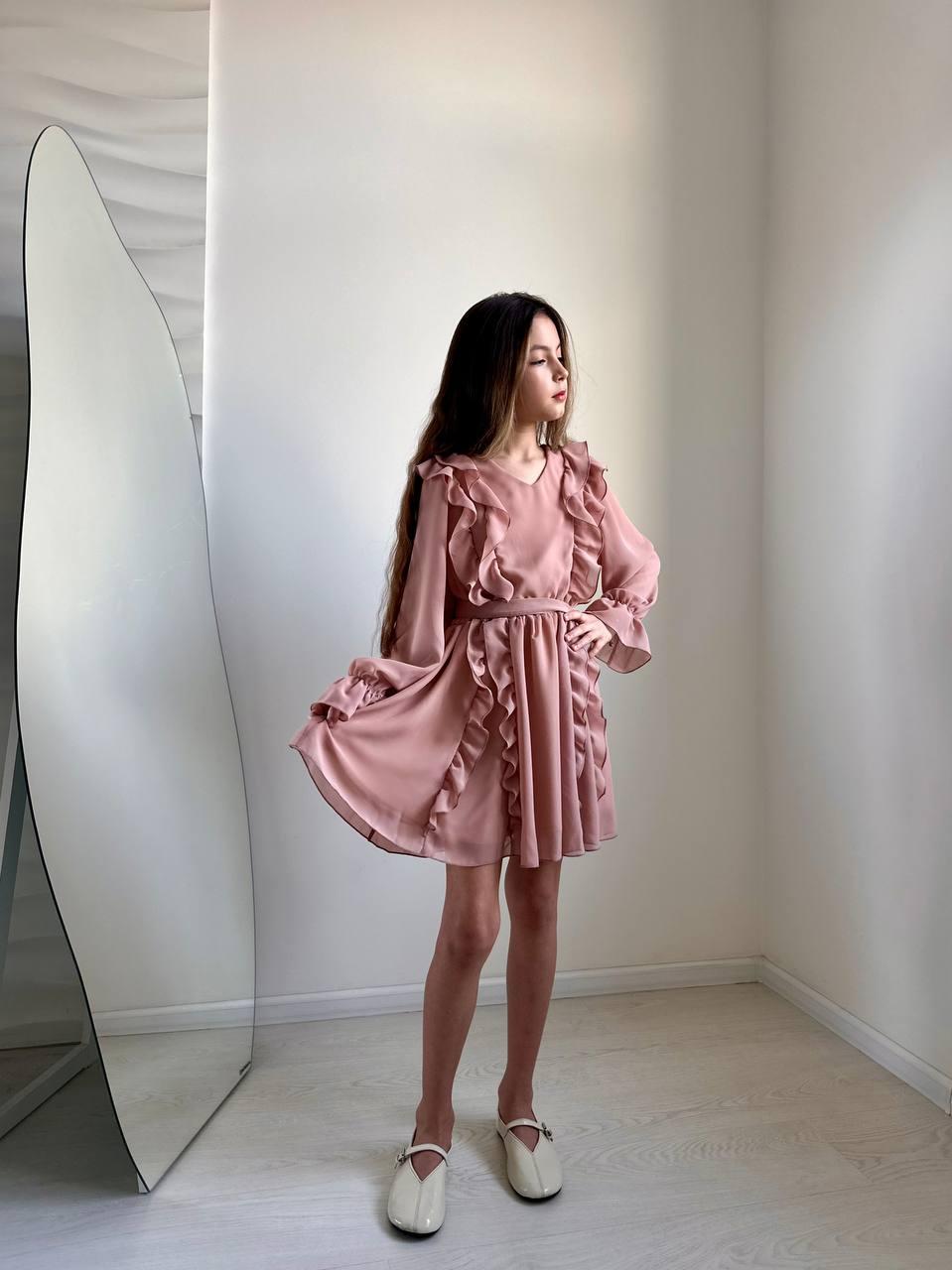 Сукня шифонова підліткова IRmAS 1330 158 см Мокко - фото 3