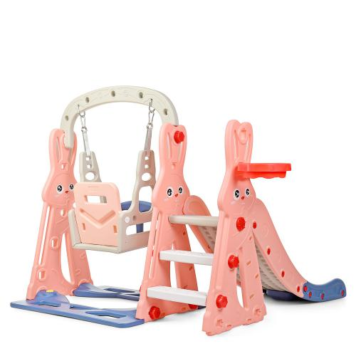 Горка-качалка детская BAMBI WM19072-8 141-142-110 см Розовый (WM19072-8/79,23)